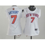 women nba jerseys new york knicks #7 anthony white