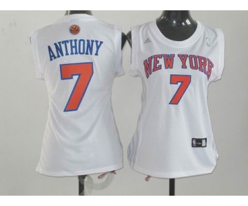 women nba jerseys new york knicks #7 anthony white