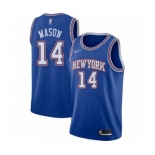 Youth New York Knicks #14 Anthony Mason Swingman Blue Basketball Jersey - Statement Edition