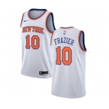 Youth Nike New York Knicks #10 Walt Frazier Authentic White NBA Jersey - Association Edition