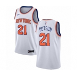 Youth Nike New York Knicks #21 Damyean Dotson Swingman White NBA Jersey - Association Edition