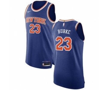 Youth Nike New York Knicks #23 Trey Burke Authentic Royal Blue NBA Jersey - Icon Edition