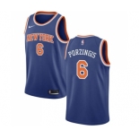 Youth Nike New York Knicks #6 Kristaps Porzingis Swingman Royal Blue NBA Jersey - Icon Edition