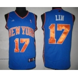 youth nba jerseys new york knicks #17 jeremy lin blue