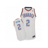 Men Adidas Oklahoma City Thunder #2 Raymond Felton Authentic White Home NBA Jersey