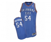 Men Adidas Oklahoma City Thunder #54 Patrick Patterson Authentic Royal Blue Road NBA Jersey