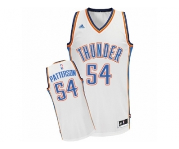 Men Adidas Oklahoma City Thunder #54 Patrick Patterson Swingman White Home NBA Jersey