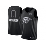 Men Nike Oklahoma City Thunder #0 Russell Westbrook Black NBA Jordan Swingman 2018 All-Star Game Jersey