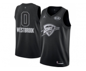 Men Nike Oklahoma City Thunder #0 Russell Westbrook Black NBA Jordan Swingman 2018 All-Star Game Jersey