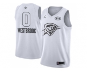 Men Nike Oklahoma City Thunder #0 Russell Westbrook White NBA Jordan Swingman 2018 All-Star Game Jersey