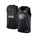 Men Nike Oklahoma City Thunder #13 Paul George Black NBA Jordan Swingman 2018 All-Star Game Jersey