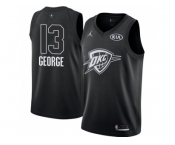 Men Nike Oklahoma City Thunder #13 Paul George Black NBA Jordan Swingman 2018 All-Star Game Jersey