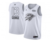 Men Nike Oklahoma City Thunder #13 Paul George White NBA Jordan Swingman 2018 All-Star Game Jersey