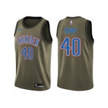 Men Nike Oklahoma City Thunder #40 Shawn Kemp Green Salute to Service NBA Swingman Jersey