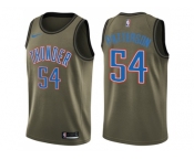 Men Nike Oklahoma City Thunder #54 Patrick Patterson Green Salute to Service NBA Swingman Jersey