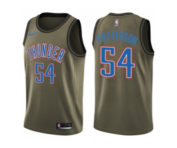 Men Nike Oklahoma City Thunder #54 Patrick Patterson Green Salute to Service NBA Swingman Jersey