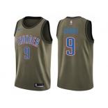 Men Nike Oklahoma City Thunder #9 Jerami Grant Green Salute to Service NBA Swingman Jersey