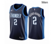 Men Oklahoma City Thunder 2 Shai Gilgeous Alexander Navy NBA Swingman 2020-21 Earned Edition Jersey