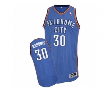 Men's Adidas Oklahoma City Thunder #30 Domantas Sabonis Authentic Royal Blue Road NBA Jersey