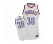 Men's Adidas Oklahoma City Thunder #30 Domantas Sabonis Authentic White Home NBA Jersey