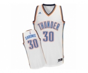 Men's Adidas Oklahoma City Thunder #30 Domantas Sabonis Swingman White Home NBA Jersey