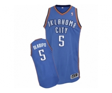 Men's Adidas Oklahoma City Thunder #5 Victor Oladipo Authentic Royal Blue Road NBA Jersey