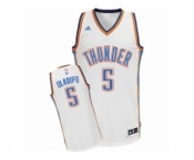 Men's Adidas Oklahoma City Thunder #5 Victor Oladipo Swingman White Home NBA Jersey