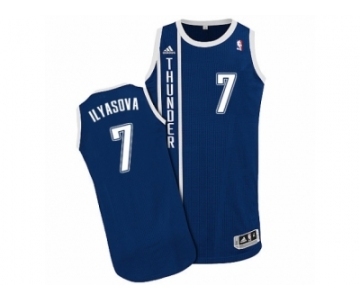 Men's Adidas Oklahoma City Thunder #7 Ersan Ilyasova Authentic Navy Blue Alternate NBA Jersey