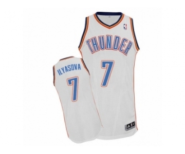 Men's Adidas Oklahoma City Thunder #7 Ersan Ilyasova Authentic White Home NBA Jersey