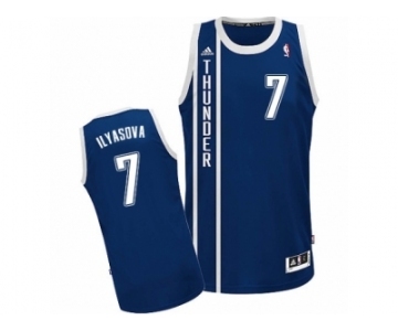 Men's Adidas Oklahoma City Thunder #7 Ersan Ilyasova Swingman Navy Blue Alternate NBA Jersey