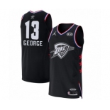 Men's Jordan Oklahoma City Thunder #13 Paul George Authentic Black 2019 All-Star Game Basketball Jersey