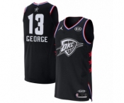 Men's Jordan Oklahoma City Thunder #13 Paul George Authentic Black 2019 All-Star Game Basketball Jersey