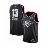 Men's Jordan Oklahoma City Thunder #13 Paul George Swingman Black 2019 All-Star Game Basketball Jersey