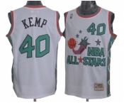 Men's Mitchell and Ness Oklahoma City Thunder #40 Shawn Kemp Swingman White 1996 All Star Throwback NBA Jersey