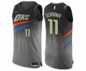 Men's Nike Oklahoma City Thunder #11 Detlef Schrempf Authentic Gray NBA Jersey - City Edition