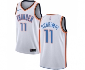 Men's Nike Oklahoma City Thunder #11 Detlef Schrempf Authentic White Home NBA Jersey - Association Edition