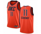 Men's Nike Oklahoma City Thunder #11 Detlef Schrempf Orange Swingman Jersey - Earned Edition