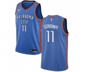 Men's Nike Oklahoma City Thunder #11 Detlef Schrempf Swingman Royal Blue Road NBA Jersey - Icon Edition