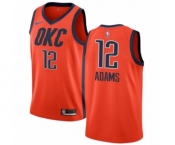 Men's Nike Oklahoma City Thunder #12 Steven Adams Orange Swingman Jersey - Earned Edition