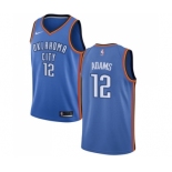 Men's Nike Oklahoma City Thunder #12 Steven Adams Swingman Royal Blue Road NBA Jersey - Icon Edition