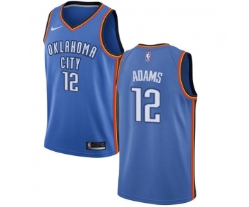 Men's Nike Oklahoma City Thunder #12 Steven Adams Swingman Royal Blue Road NBA Jersey - Icon Edition