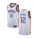 Men's Nike Oklahoma City Thunder #12 Steven Adams Swingman White Home NBA Jersey - Association Edition