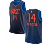 Men's Nike Oklahoma City Thunder #14 D.J. Augustin Swingman Navy Blue NBA Jersey Statement Edition