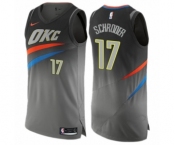 Men's Nike Oklahoma City Thunder #17 Dennis Schroder Authentic Gray NBA Jersey - City Edition