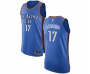 Men's Nike Oklahoma City Thunder #17 Dennis Schroder Authentic Royal Blue NBA Jersey - Icon Edition