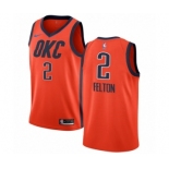 Men's Nike Oklahoma City Thunder #2 Raymond Felton Orange Swingman Jersey - Earned Edition