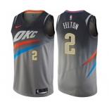 Men's Nike Oklahoma City Thunder #2 Raymond Felton Swingman Gray NBA Jersey - City Edition