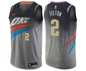 Men's Nike Oklahoma City Thunder #2 Raymond Felton Swingman Gray NBA Jersey - City Edition