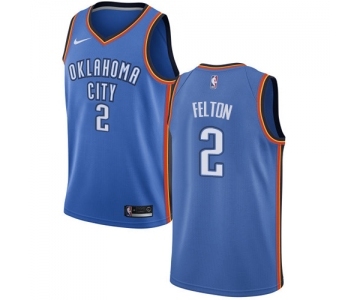 Men's Nike Oklahoma City Thunder #2 Raymond Felton Swingman Royal Blue Road NBA Jersey - Icon Edition