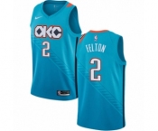 Men's Nike Oklahoma City Thunder #2 Raymond Felton Swingman Turquoise NBA Jersey - City Edition